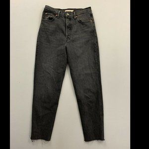 Levi's Black Ribcage Straight High Waist Jeans 28